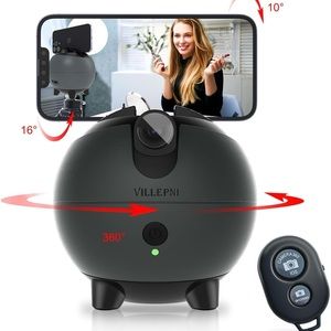 Villepni Auto Tracking Phone Holder, Auto Face Tracking,APP for Video Recording